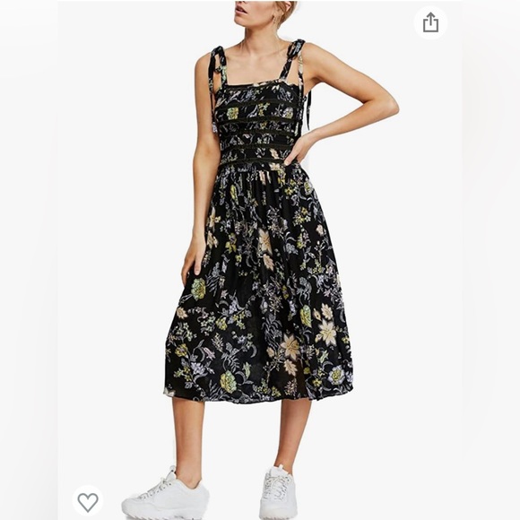 Free People Dresses & Skirts - Free People Women’s Isla Dress Black Floral Pastel XS